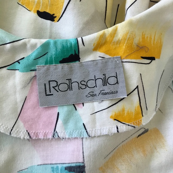 Rare vintage abstract shapes silhouette midi dress - Picture 5 of 6